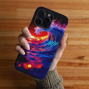 Ocean Wave Phone Case, Tough Beach Cover for iPhone 16 15 Pro Max 14 13 12 Mini 11 XR 8, Samsung S25 S24 S23 Ultra S22 S21 FE A55 A35