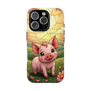 Pig & Piglet Phone Case For iPhone 16 Pro Max 15 14 13 12 11 XR XS SE Samsung S25 Ultra S24 S23 S22 A55 A35 A25 A15 | Farm Animal Gift