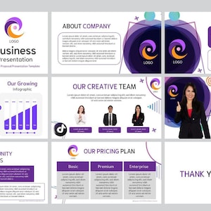 9 Editable Business Proposal PPT Slides - Professional Business Strategy PowerPoint Template - Instant Download