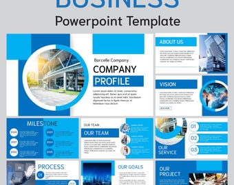 Business Profile PowerPoint Template - Editable Corporate Presentation Slides for Company Profiles and Marketing Decks