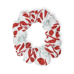 Floral Scrunchie for Women, Cute Hair Tie, Boho Hair Accessory, Gift for Her, Everyday Hair Style, Soft Jersey Knit Scrunchie, Bright Colors