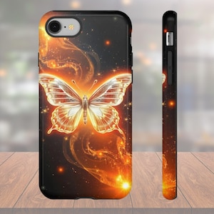 Butterfly Phone Case, Tough Galaxy Cover for iPhone 16 15 Pro Max 14 13 12 11 XR 8, Samsung S25 S24 S23 Ultra S22 S21 FE