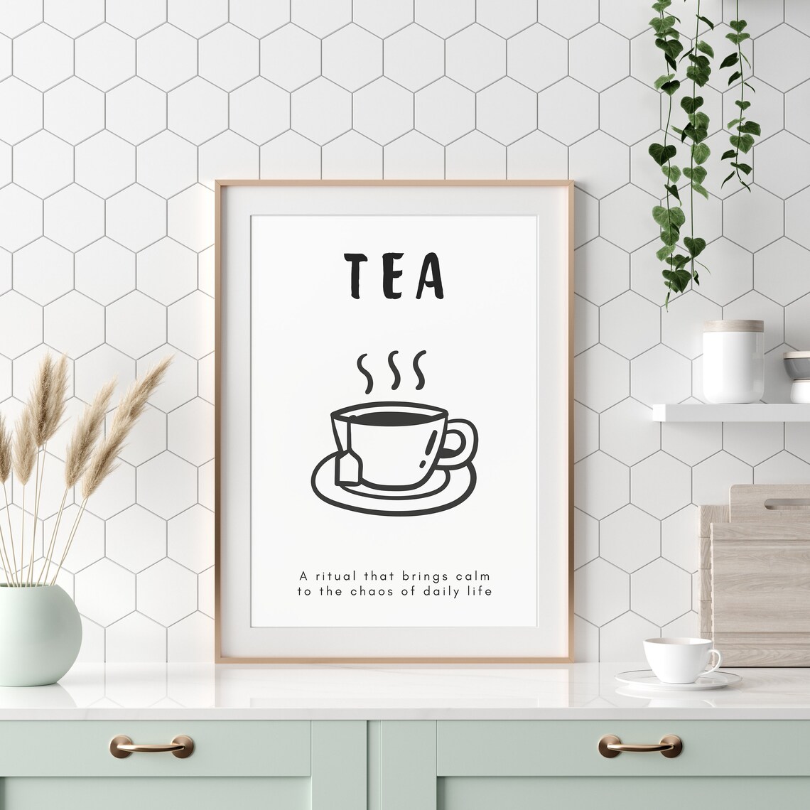 Tea Ritual Monochrome Instant Download Print Modern Print Kitchen Tea Ritual Monochrome Instant Download Print Modern Print Kitchen