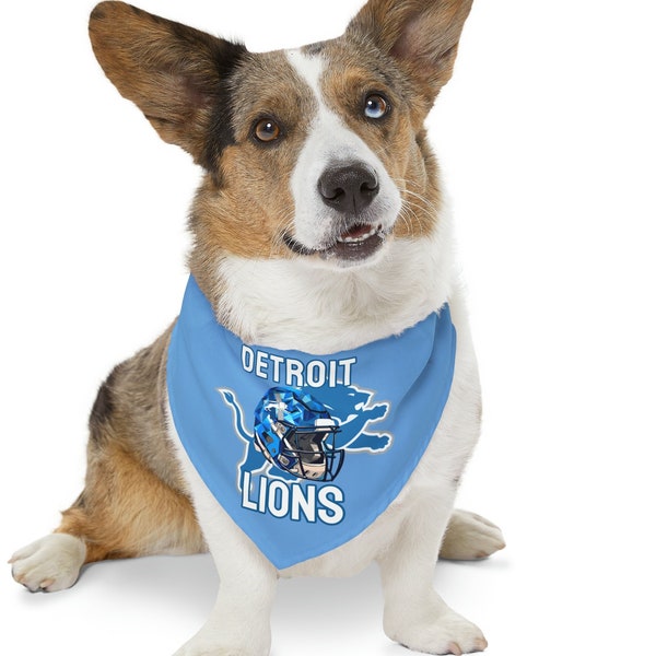 NFL Detroit Lions Pet Bandana Collar Dog bandana collar personalized gift for dog Pet accessories Gift for Pets Gift 30 Custom dog Gift