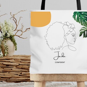 Personalized Bridesmaid Tote Bag, Line Art Tote Bag, Bridal Party Bag, Custom Bridesmaid Tote Bag, Bridesmaid Gift Bag