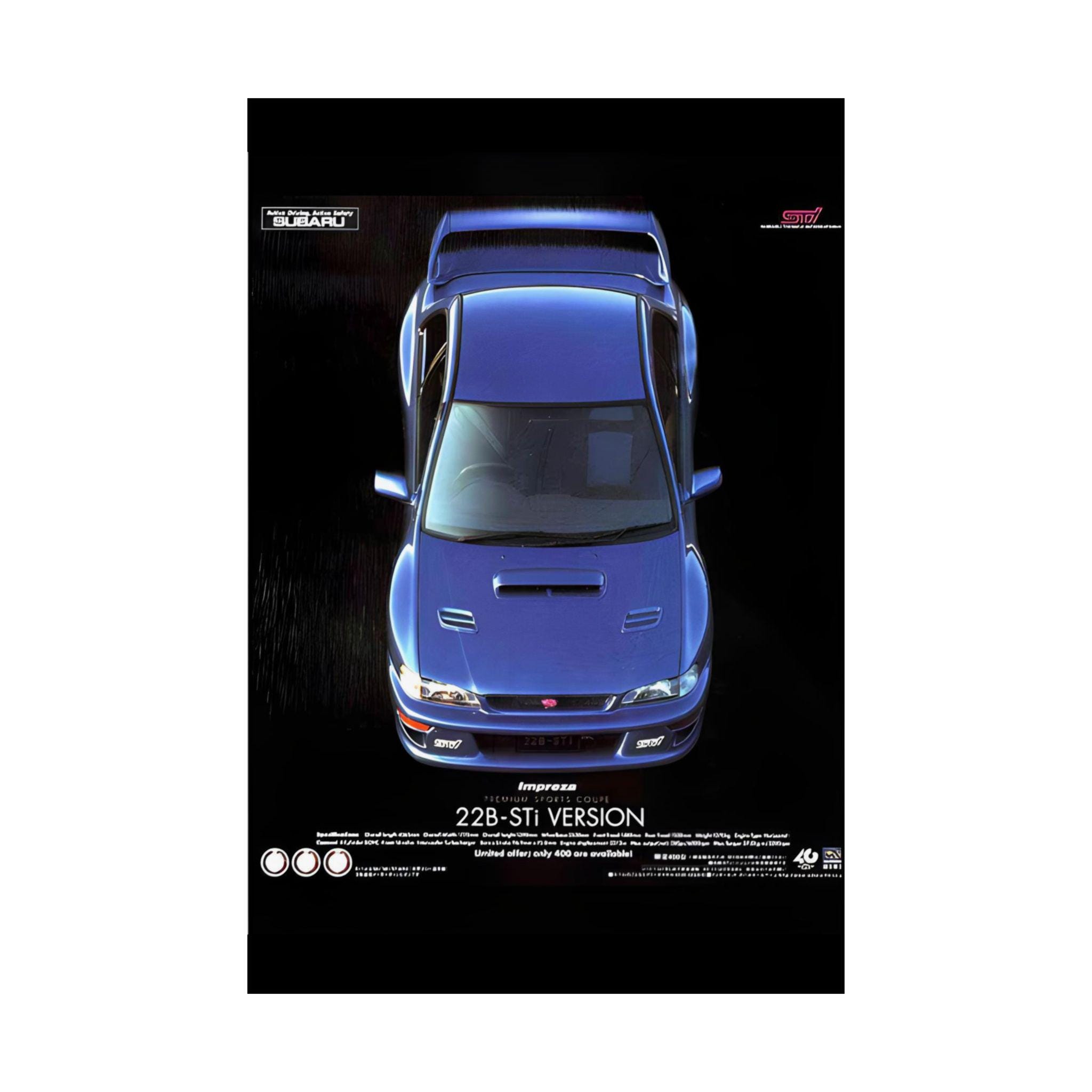 スバル インプレッサ　22B-STi VERSION 　ポスターカタログ インプレッサ Impreza 22B-Sti VERSION ポスター