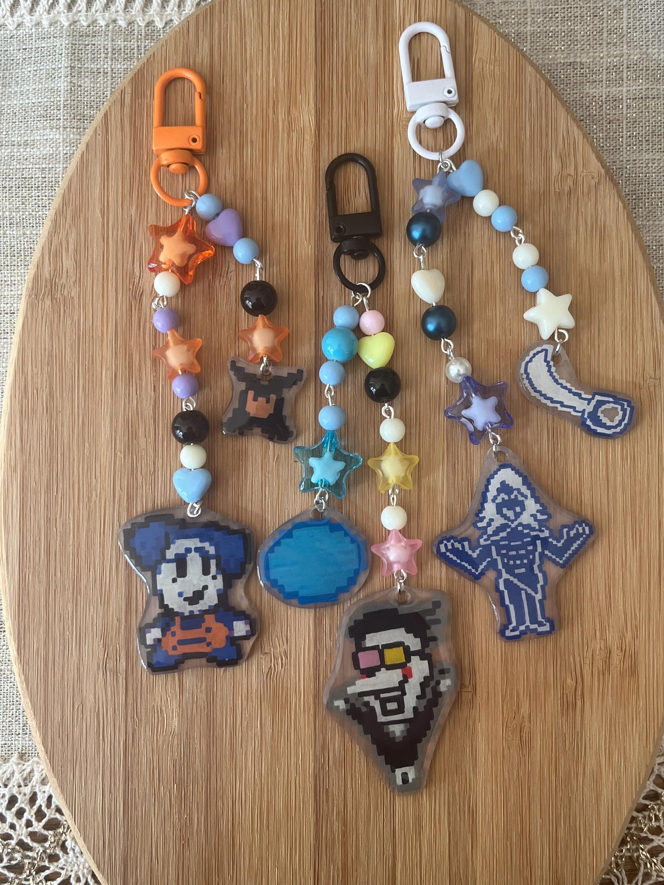 Deltarune Shrink Plastic Beaded Keychains - Etsy