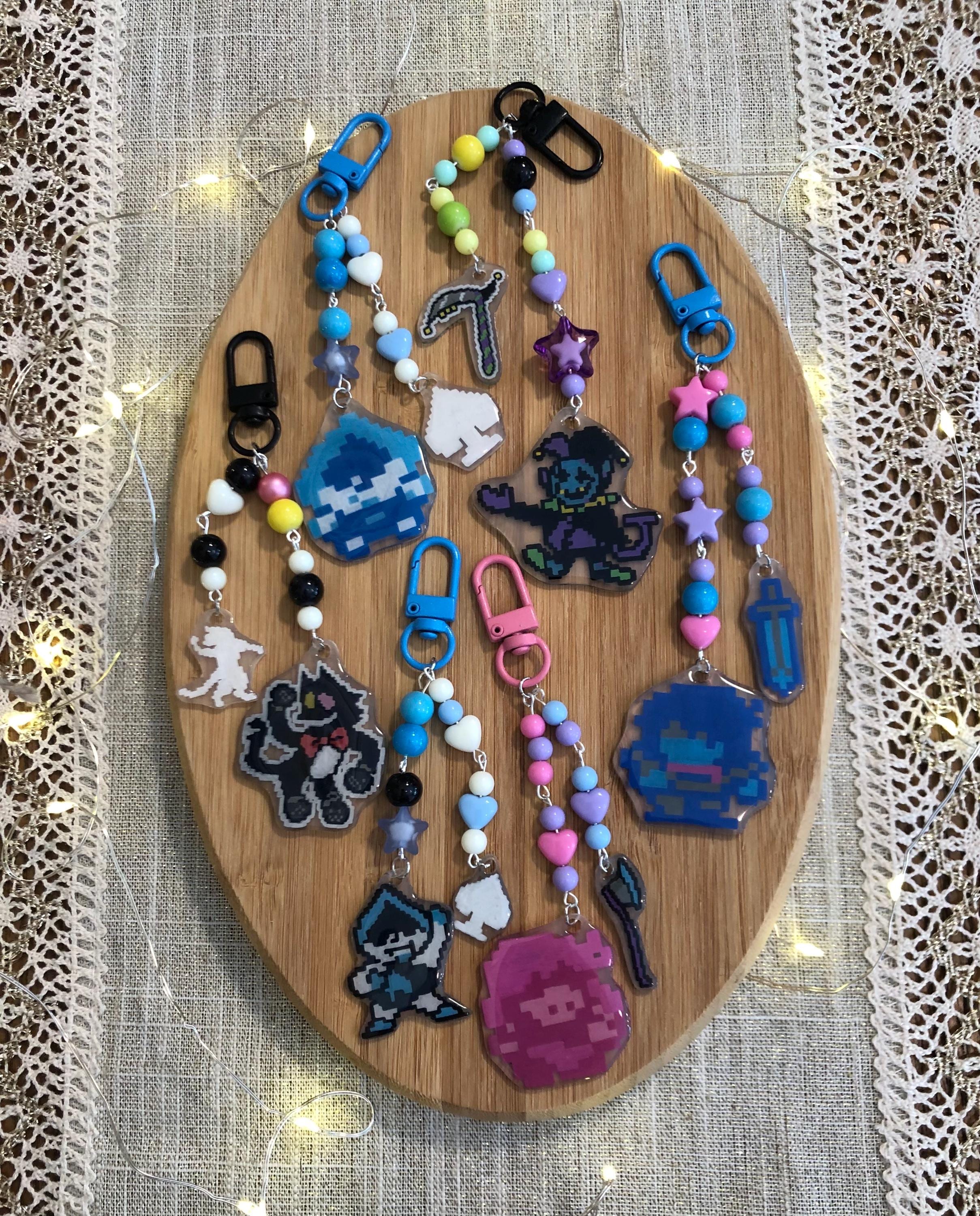 Deltarune Shrink Plastic Beaded Keychains - Etsy