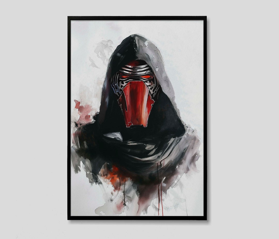 Sith Lord Darth Revan Star Wars Watercolor Painting, Darth Revan Star ...