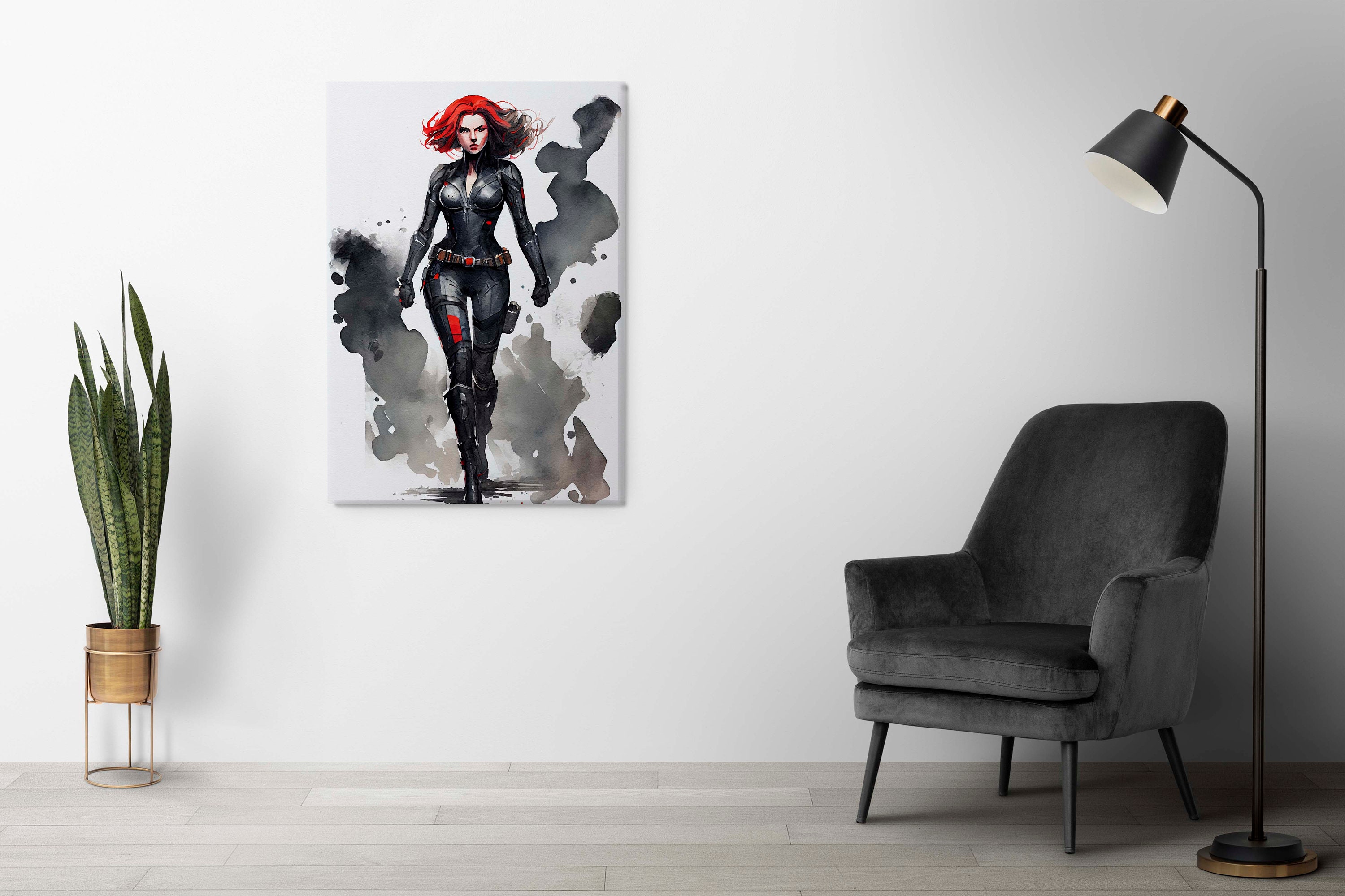 Black Widow Avengers Watercolor Art Print, Black Widow Avengers ...