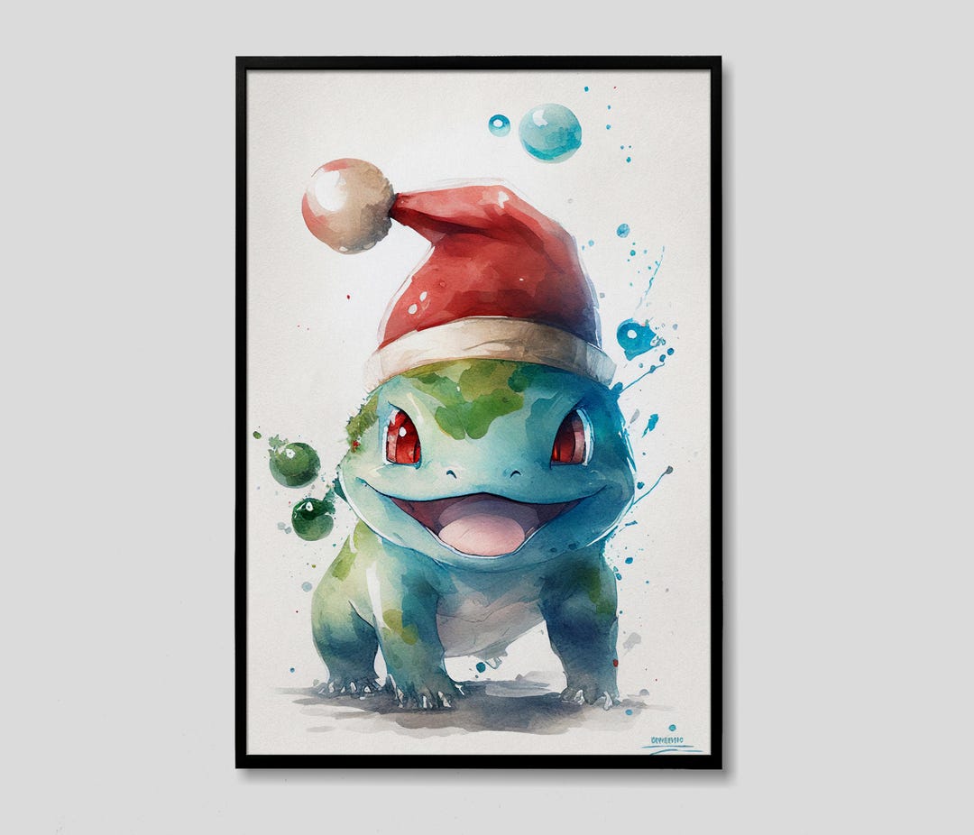 Pokemon Painting, Pokémon Christmas Art, Bulbasaur Painting, Bulbasaur ...