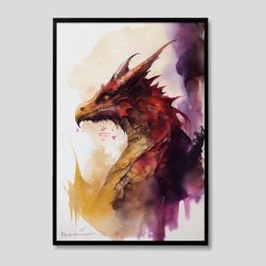 King of Monsters Rodan Watercolor Painting, Rodan Poster, Rodan Oil Painting, Rodan Painting, Godzilla Painting, Operation Monarch Art