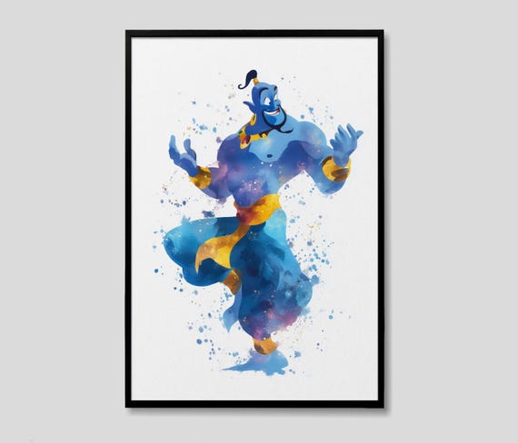 ジーニーの水彩画、ジーニーの絵画、ジーニーの油絵、アラジンの