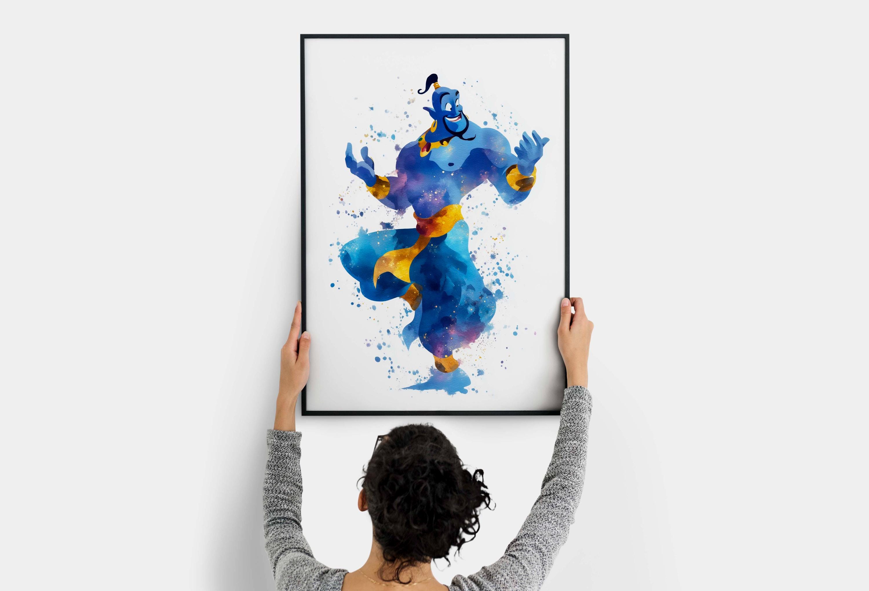 ジーニーの水彩画、ジーニーの絵画、ジーニーの油絵、アラジンの