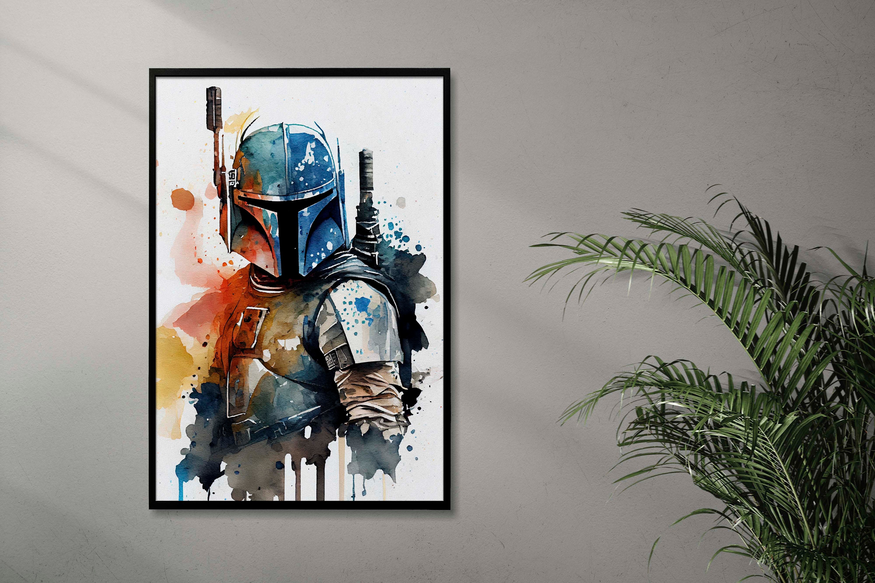 Tableau Canvas Star Wars Boba Fett - Impression D'Art Limitée, Encadré, Fabriqué Au Royaume-Uni