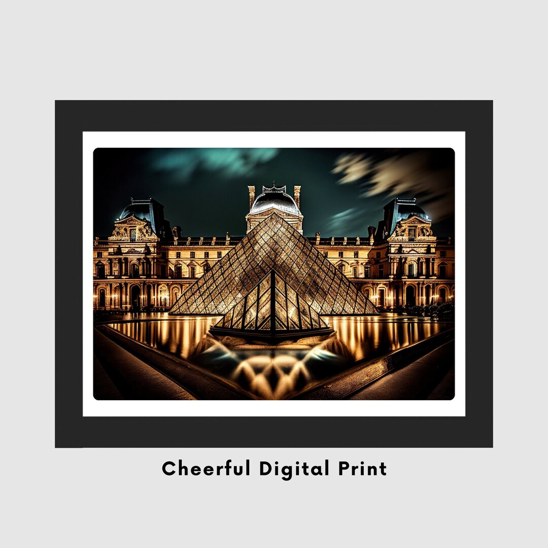 Printable the Louvre Museum Wall Art Paris France Iconic - Etsy