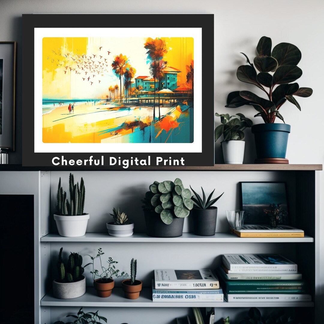 Clearwater Beach Art Warm Abstract Modern Wall Art Beach Etsy