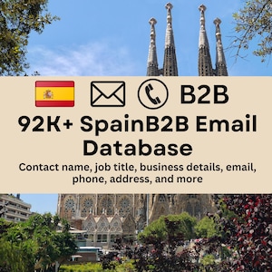 Spain B2B Email Database - 92,000+ Verified Business Contacts