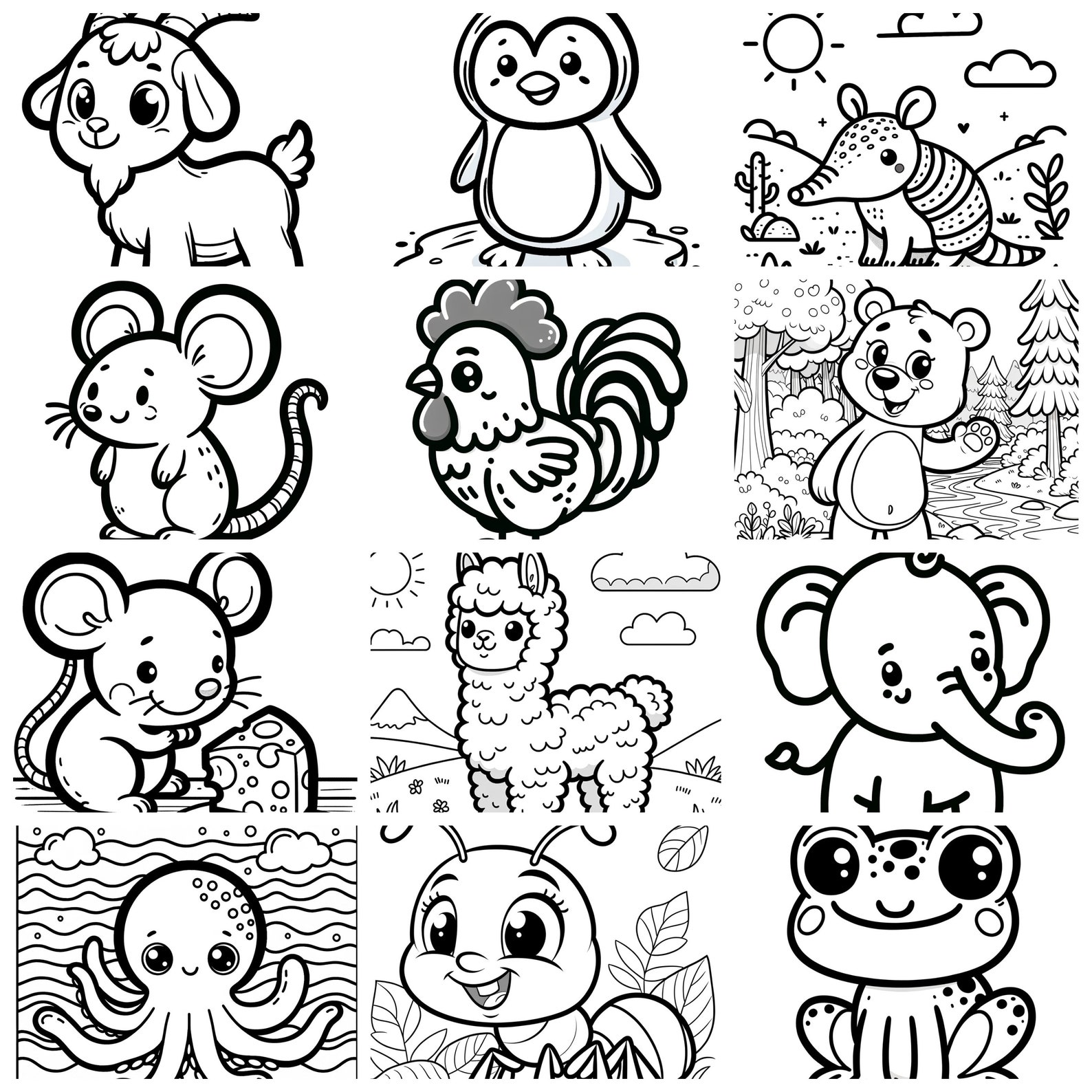 MEGA BUNDLE: 1000 Easy Coloring Pages for Kids, Printable Toddler ...