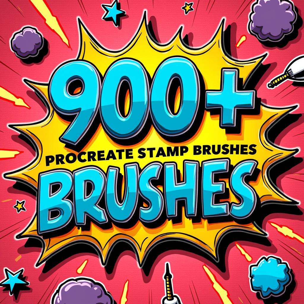 900+ Procreate Stamp Brushes Bundle â Watercolor, Gouache, Ink & Acrylic Texture Set