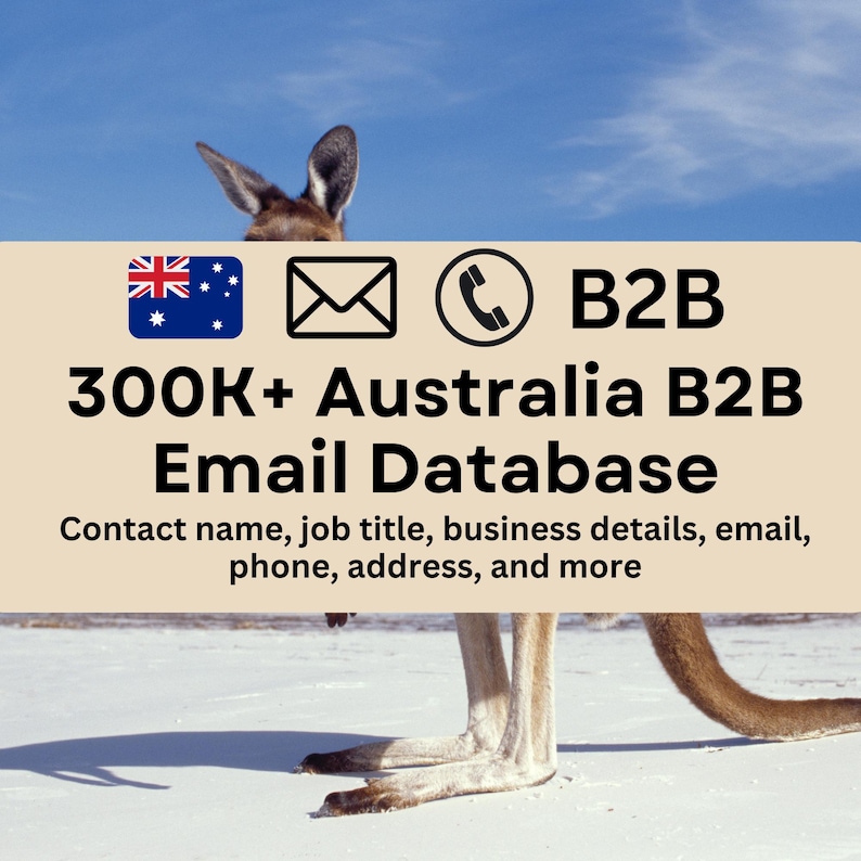 Australia B2B 300k+ Email Database – Verified Business Contacts for Lead Generation