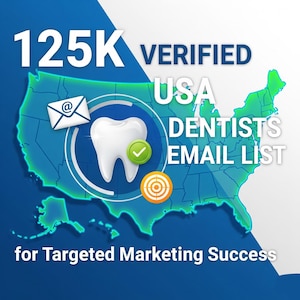 Lista e-mailowa 125 tys. zweryfikowanych dentystów z USA, która zapewni sukces w ukierunkowanym marketingu