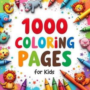 MEGA BUNDLE: 1000 Easy Coloring Pages for Kids, Printable Toddler ...