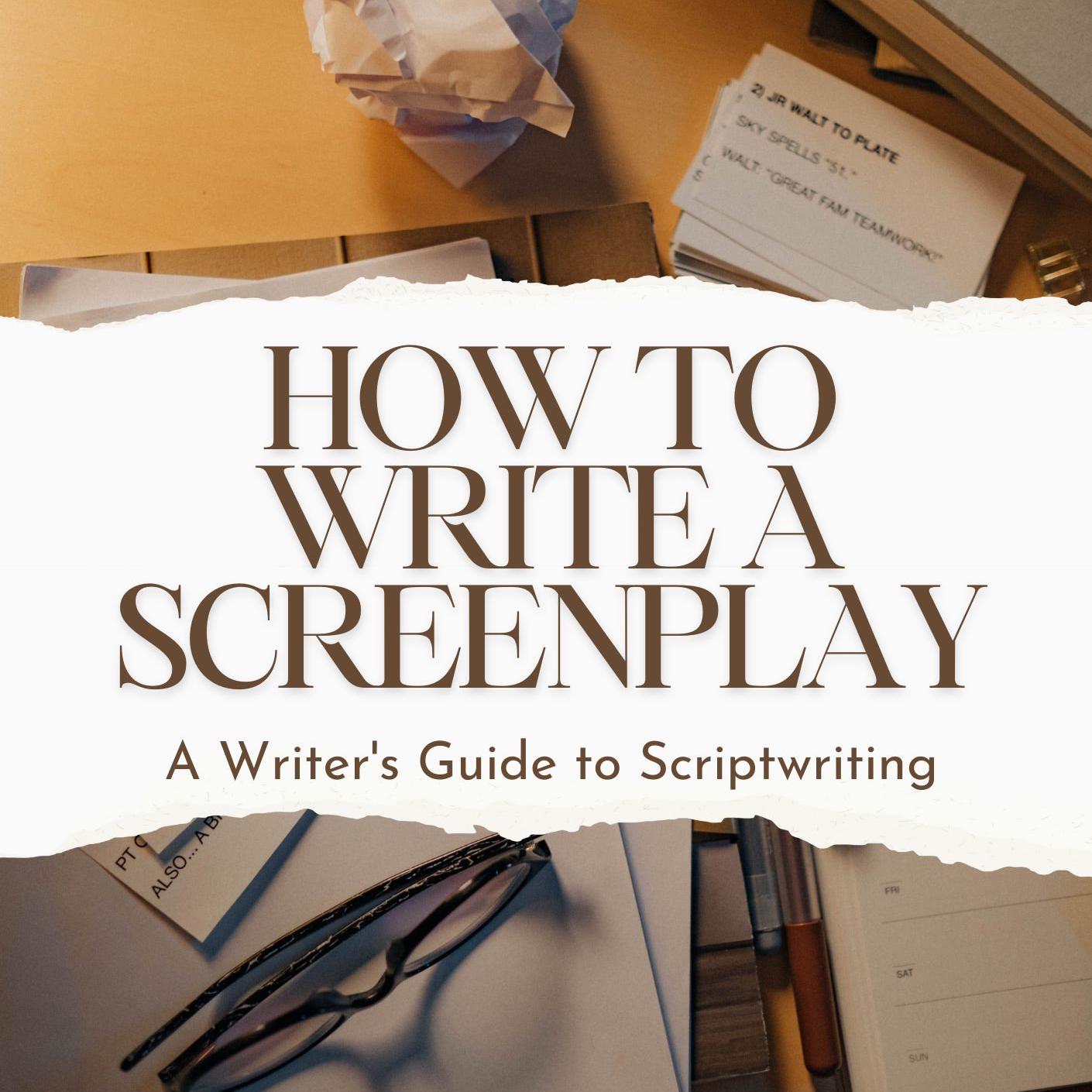 How to Write a Screenplay: A Writer's Guide to Scriptwriting - Etsy