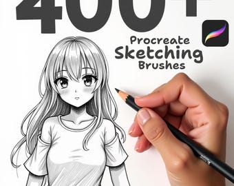 400+ Pencil & Pen Sketching Brushes for Procreate, Instant Download