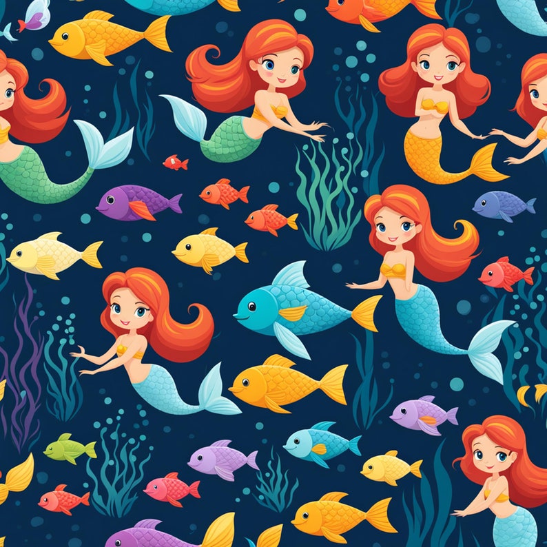 Mermaid Digital Art for Kids