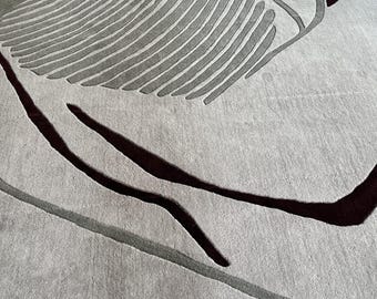 Eigentijds luxe woonkamertapijt | Getextureerd handgetuft sculpturaal tapijt