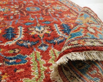 Hand Knotted Wool Oriental Rug | Traditional Persian Floral Area Carpet