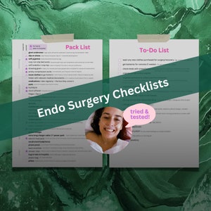 Endometriosis Surgery Pack List & To-Do List A4 printable