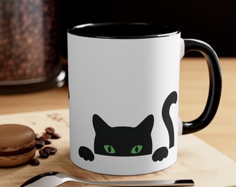 Black Cat Mug, Cat Cup, Cat Lover Mug, Gift for Cat Lover, Cat Coffee Mug, Cat Mom Gift, Cat Dad Gift, Cat Owner Gift, Black Cat Gift, 11oz.