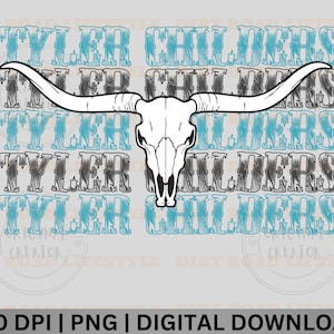 Tyler Childers Digital Sublimation Design, Digital PNG, Tyler Childers Country Music Shirt, Childers Cow Skull PNG, Digital Download
