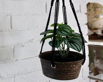 Hanging Basket | Macrame Plant Hanger | Hanging Shelf | Plant Holder | Produce Storage | Home Decor | Up-cycled Decor