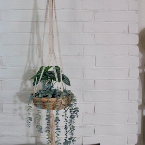 Hanging Basket | Macrame Plant Hanger | Hanging Shelf | Plant Holder | Produce Storage | Home Decor | Up-cycled Decor