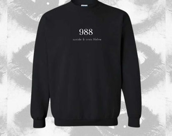988 | Monochromatic Embroidered Apparel | Sweatshirt, Hoodie, Or T-shirt