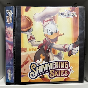 Disney Lorcana Shimmering Skies TCG w/Exact Number of Pages, Laminated Cover, Spine and 9-Pocket Sleeves for Master/Complete Sets
