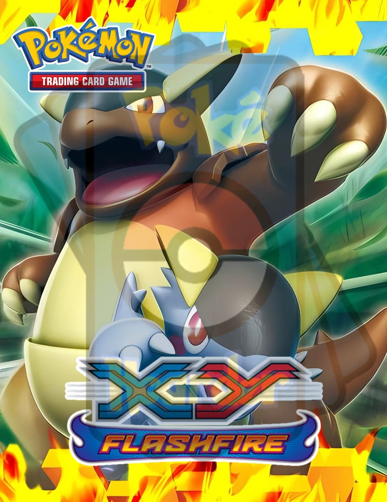 Flashfire Pack XY Flashfire Pokémon Binder W/exact Number of Pages for Sets, Laminated ...