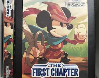 Disney Lorcana The First Chapter TCG w/Exact Number of Pages for Sets, Laminated Cover, Spine and 9-Pocket Sleeves for Master/Complete Sets