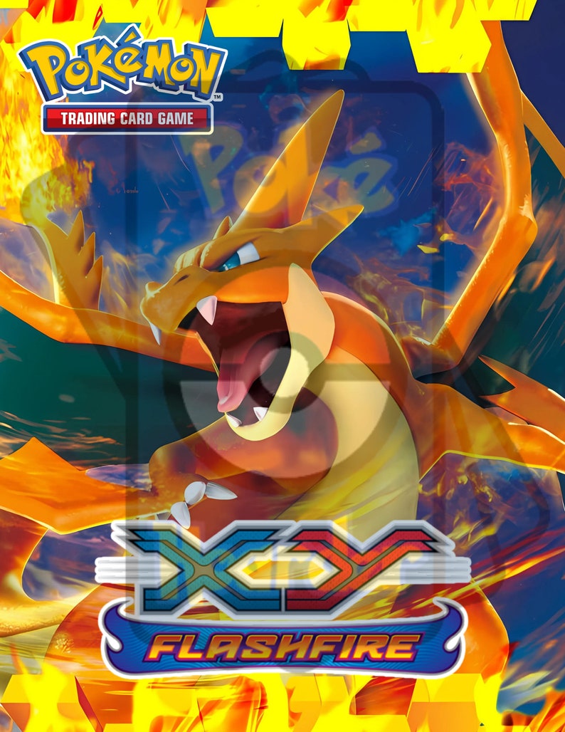 Flashfire Pack XY Flashfire Pokémon Binder W/exact Number of Pages for Sets, Laminated ...