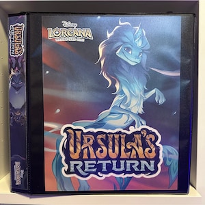 Disney Lorcana Ursula&#39;s Return TCG w/Exact Number of Pages, Laminated Cover, Spine and 9-Pocket Sleeves for Master/Complete Sets