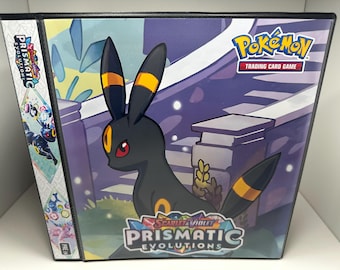 prismatic evolution binder for 500 cards Pokmon TCG Scarlet & Violet Evolutions Collection PUSHAS Prismatic Evolutions Pokmon Binder W/exact