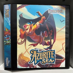 Disney Lorcana Azurite Sea TCG w/Exact Number of Pages, Laminated Cover, Spine and 9-Pocket Sleeves for Master/Complete Sets