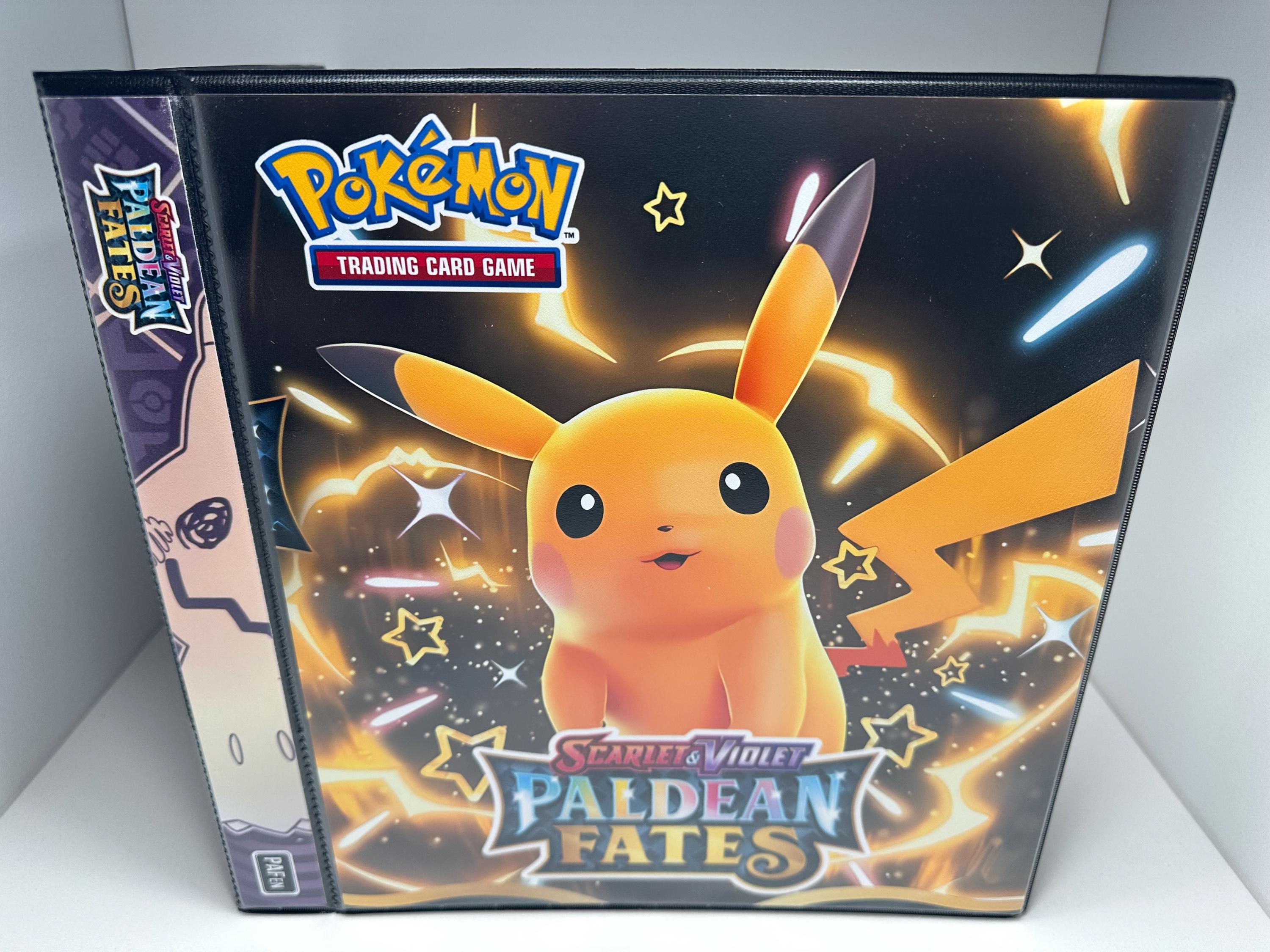 Paldean Fates Pokmon Binder W/exact Pages, Laminated Cover/spine & Sleeves  for Master/complete Sets Choose Your Cover Scarlet/violet - Etsy