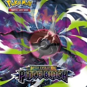 Pitch Black Pokémon Binder w/Exact Pages, Laminated Cover/Spine & Sleeves for Master/Complete Sets Choose Your Cover Mega Evolution