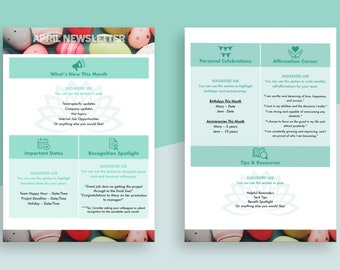 Newsletter Ms Word Example MS Word Newsletter Template / Editable May Newsletter Template ...