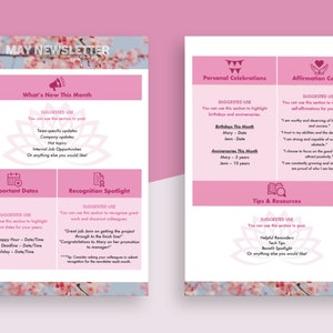 MS Word Newsletter Template / Editable May Newsletter Template / Newsletter Word / Company Newsletter Template / Corporate Newsletter