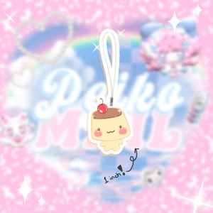 Mini Purin Friend Glitter Epoxy Doublesided Phone Strap